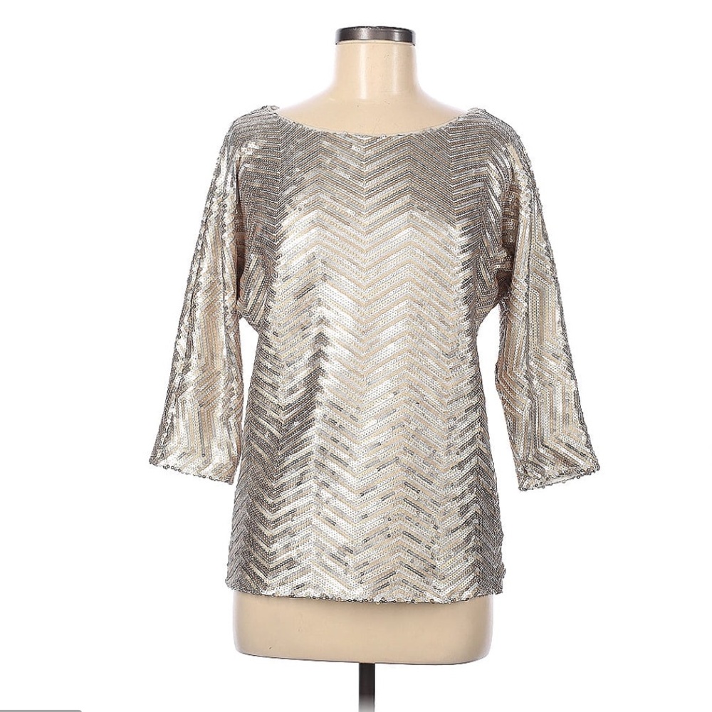 Black House White Market Sequin Blouse